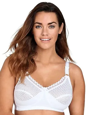 Miss Mary Of Sweden Cotton Dots Bra 2248 Full Cup Wireless Comfortable Bra UK40D • £38.50