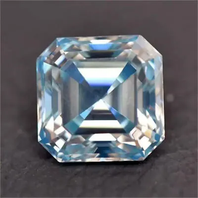 Moissanite Stone Ice Blue Color Asscher Cut Loose Test Pass Diamond With GRA • £30.43