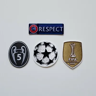 FC Barcelona 2015 UEFA CHAMPIONS LEAGUE SET Soccer Patch 5 TROPHY Badge Messi  • $13.99