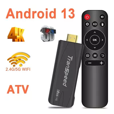 NEW TV98 TV Stick Android 13 Smart TV Box Dual WiFi 2.4G 5G 4K 3D Media Player • £20.89