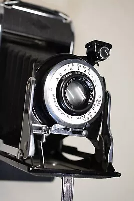Vintage Black ANSCO AGFA Folding Camera F 6.3 Viking Anastigmat Focusing Lens  • $49.95