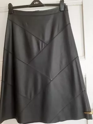 Marks & Spencer Black Leather Skirt Size 12 • £100