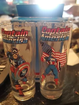 $6.99 • Buy MARVEL HEROES 3 TALL SHOOTERS 2 OZ CAPTAIN AMERICA  Shot Glasses New In Box