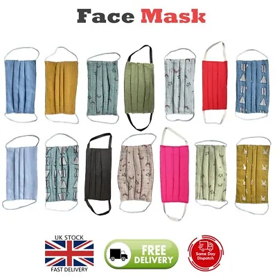 Children Kids Face Mask Printed Breathable Cotton Washable Reusable Mouth Cover • £2.27