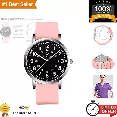 Medical Quartz Watch - Large Easy Read Face Silicone Band Waterproof - Unisex • $53.99
