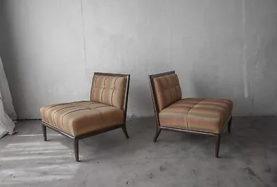 Pair Of Slipper Chairs By Nancy Corzine - Mid Century Widdicomb Style • $6500