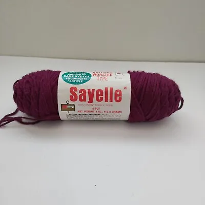 Kmart Sayelle 100% Orlon Acrylic Yarn 4oz 9776 Plum • $7.19