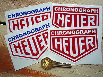 Heuer Chronograph Classic Racing Car Stickers 4  Pair Rally F1 Race Formula One • £4.99