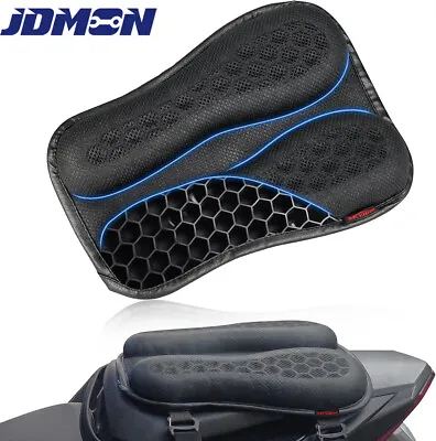 JDMON Foldable Passenger Motorcycle Gel Rear Seat Cushion 3D Rear Pad • $30.50
