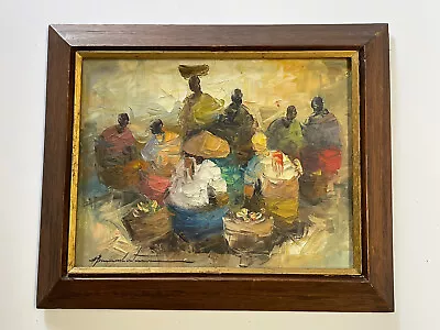 Buenaventura Oil Painting Filipino Impressionist Vintage Listed Modernist 1970 • $700