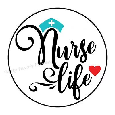 30 Nurse Life Envelope Seals Labels Stickers Party Favors 1.5  Round • $1.95