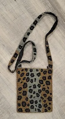Vintage Christiana Beaded Purse - Leopard Print • $7.99