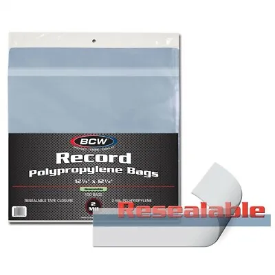 500 BCW 33RPM Resealable LP Record Album Archival 2-Mil Clear Outer Poly Bags • $93.49
