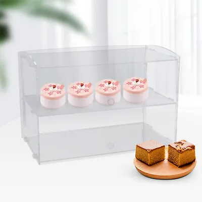 2 Tier Acrylic Bakery Pastry Display Case Cabinet Cakes Donut Cupcakes Stand • $39