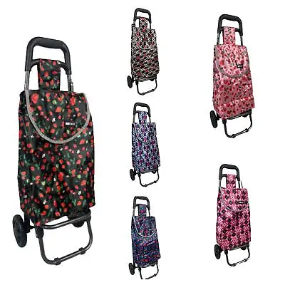 £11.99 • Buy Shopping Cart Trolley Lightweight Folding 2 Wheels Luggage Waterproof Large Bag