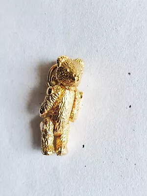 Solid 14k Gold Teddy Bear 3d Charm Moveable Arms And Legs Vintage Excellent  • $365