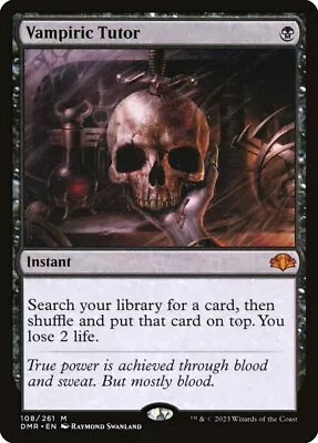 MTG Vampiric Tutor Dominaria Remastered 108/261 Foil Mythic • $39.99