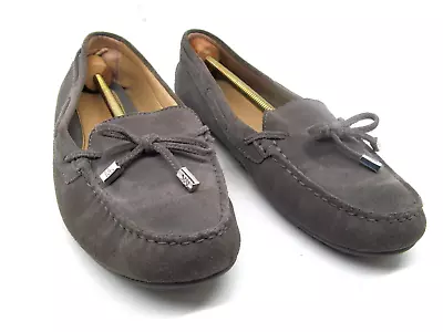 Michael Kors ME16F Womens Gray Suede Moc Toe Loafers Size US 10 M EUR 41 M • $29