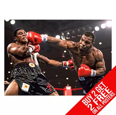 Mike Tyson Vs Trevor Berbick Poster Photo Print A4 A3 Size -buy 2 Get Any 2 Free • £6.97