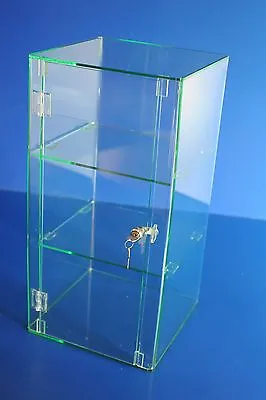 £259.99 • Buy Counter Top Glass Look Acrylic Lockable Display Cabinet 60 X 30 X 30cm