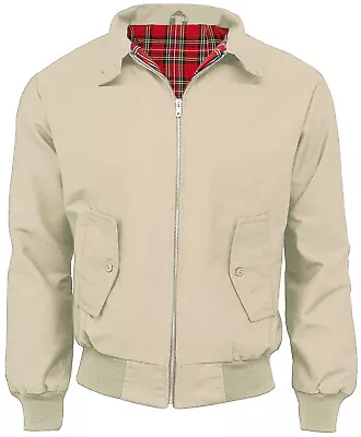 Mens Classic Vintage Scooter 1Harrington1 Bomber Jacket | Tartan Lined | Biker • £19.95