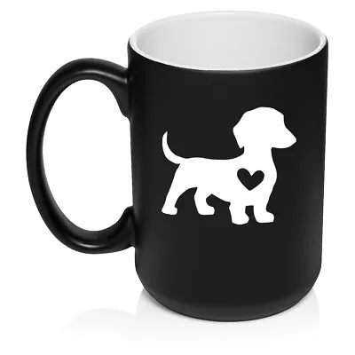 Ceramic Coffee Mug Cup Cute Dachshund With Heart • $17.99