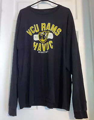 VCU Rams Havoc Basketball Champion 2XL Long Sleeve Black Shirt • $9.95