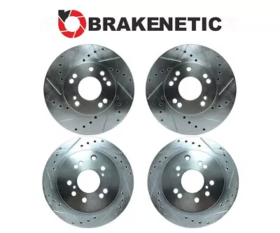 F&R BRAKENETIC Sport Drill Slot Brake Rotors 30mm Z32 300ZX Conversion 4/5LUG • $347