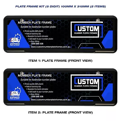 5 Digits Plate Frame Cover Kit 100mm X 315mm • $35.99