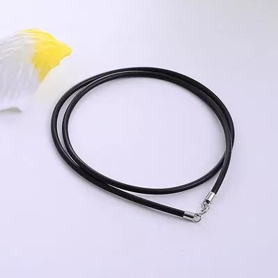 High Quality Leather Necklace 925 Silver Lobster Clasp Rope Cord String Pendants • £3.35