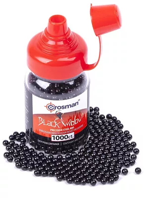 Crosman Premium Black Widow Coated Steel .177 BB's - Air Gun Rifle - Qty 1000 • £12.98