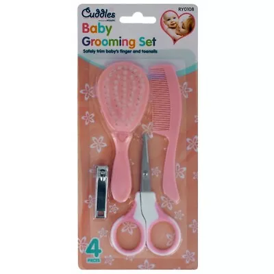 £3.50 • Buy Baby Brush - Comb - Scissors - Nail Clipper - Grooming Set 4 Pc
