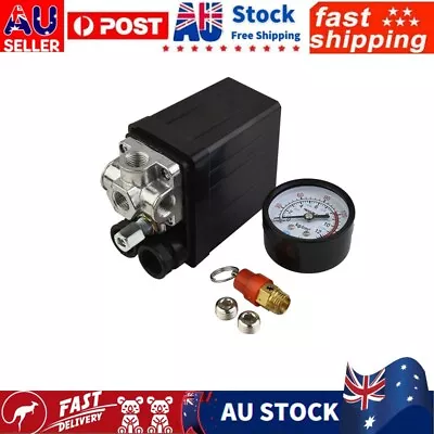 175psi 4 Port Air Compressor Pressure Switch Manifold Regulator + Safety Valve • $34.30