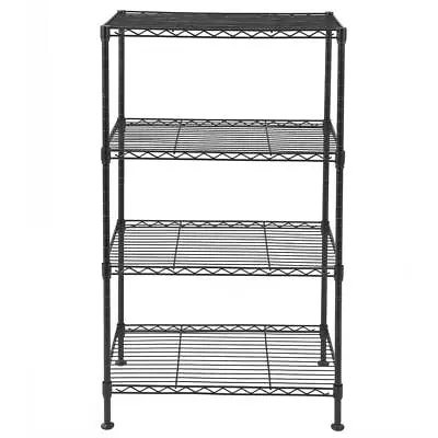 4-Tier Wire Storage Shelves Adjustable Shelving Units Steel Metal Rack Kitchen • $48.99