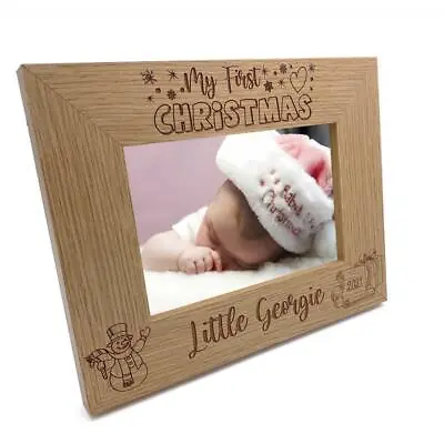 Personalised My First Christmas Photo Frame Keepsake FW551 • £12.99