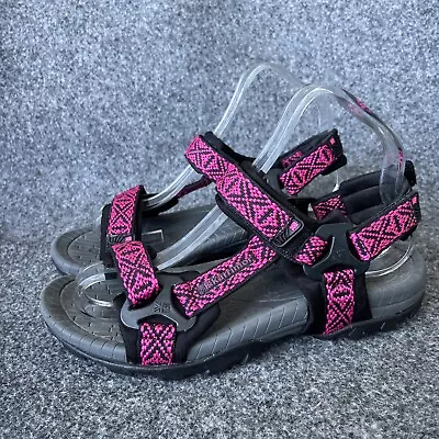 Karrimor Amazon Sport Sandal Size 4 Black Pink Easy Fasten • £9.99