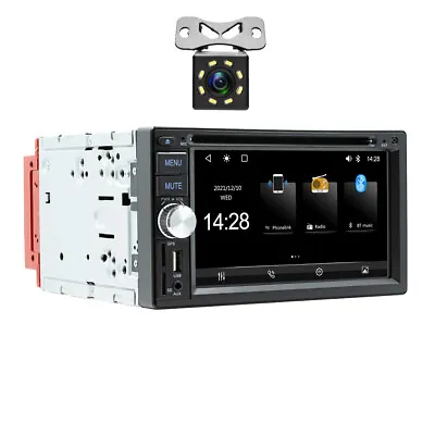 6.2  Bluetooth Car Radios DVD Player Carplay Android Auto Double DIN W/8LED Cam • $135.80