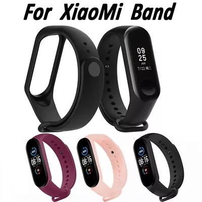 Strap Watch Band Smart Watch Wristband Silicone For Xiaomi MI Band 3 4 5 6 • $5.60