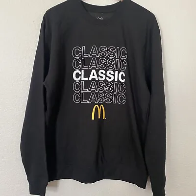 2018 McDonald's McDelivery Uber Eats Classic Black Limited Ed Sweater L NWOT • £43.43