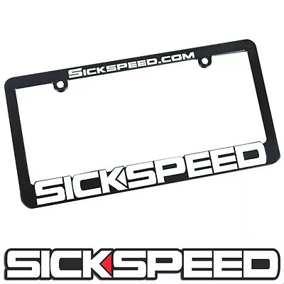 1 Black Logo Emblem License Plate Cover Holder Decorative Plastic Frame Tag P6 • $8.88