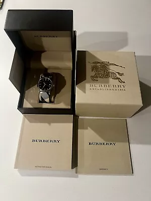 Burberry BU1772 Chronograph Swiss Made Men's Watch- With Case/paperwork • $79.99