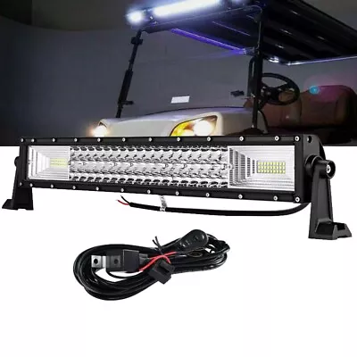 22 Inch Bumper Led Work Light Bar Combo Lamp For Club Car EZGO Yamaha Golf Cart • $52.99