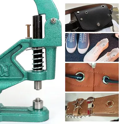 Green Hand Press Machine For Fixing Press Studs Eyelets Rivet Leathercraft • $49.39