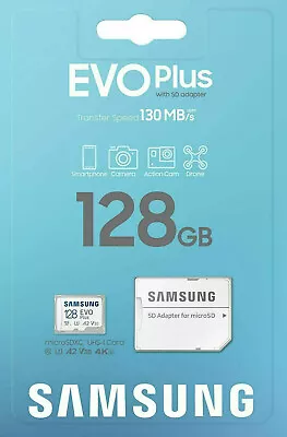 Samsung Evo Plus 128GB Micro SD Card MicroSDXC Class 10 Mobile Phone Memory Card • $24.98