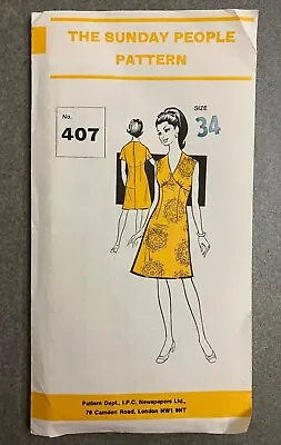 £2.75 • Buy Original Vintage Sewing Pattern Ladies Dress Bust Size 34in Unused 