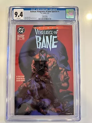 Batman: Vengeance Of Bane Special #1 CGC 9.4 Rare 3rd Print 1st Bane • £180.95