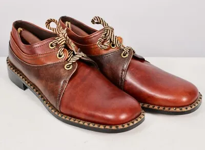 Men's VTG 70s 3 Tone Brown Lace Up Shoes Sz 10.5 B 70s Disco Jarman • $124.99