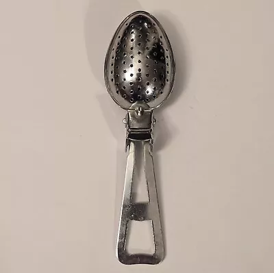 Vintage Tea Infuser Spoon - Unbranded Made In England - Strainer Chrome Plate • $9.99