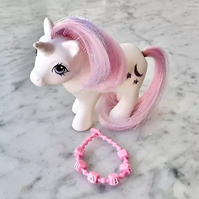Vintage 80’s G1 My Little Pony Baby Moondancer Unicorn With Necklace  • $17
