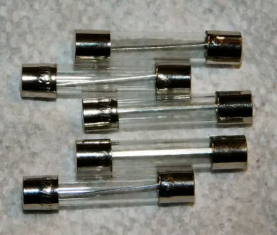 (5) 2A 250V 2 Amp FAST BLOW Glass Fuse .25  X 1.25  6X30mm ~ Fast USA Shipping • $3.69